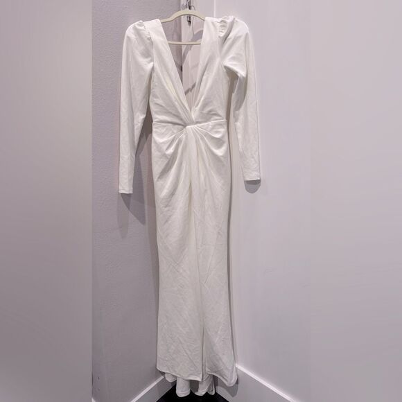 Lulus Stunning Romance White Long Sleeve Mermaid Maxi Dress - Picture 3 of 6